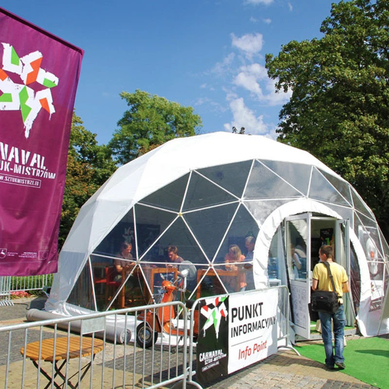 10m Transparent Domos PVC Geodesic Dome Glamping Tent Hotel House For Sale