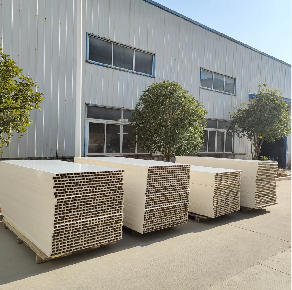 High quality wood plastic composite hollow door panel WPC profile for door use WPC door core width*thickness 640*45mm