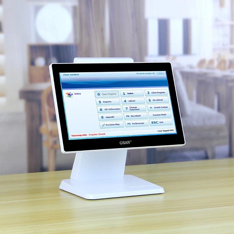 Multi-Point Capacitive Touch Control Cash Register Box 14 Inch Touch Pos Machine Cashier Pos System