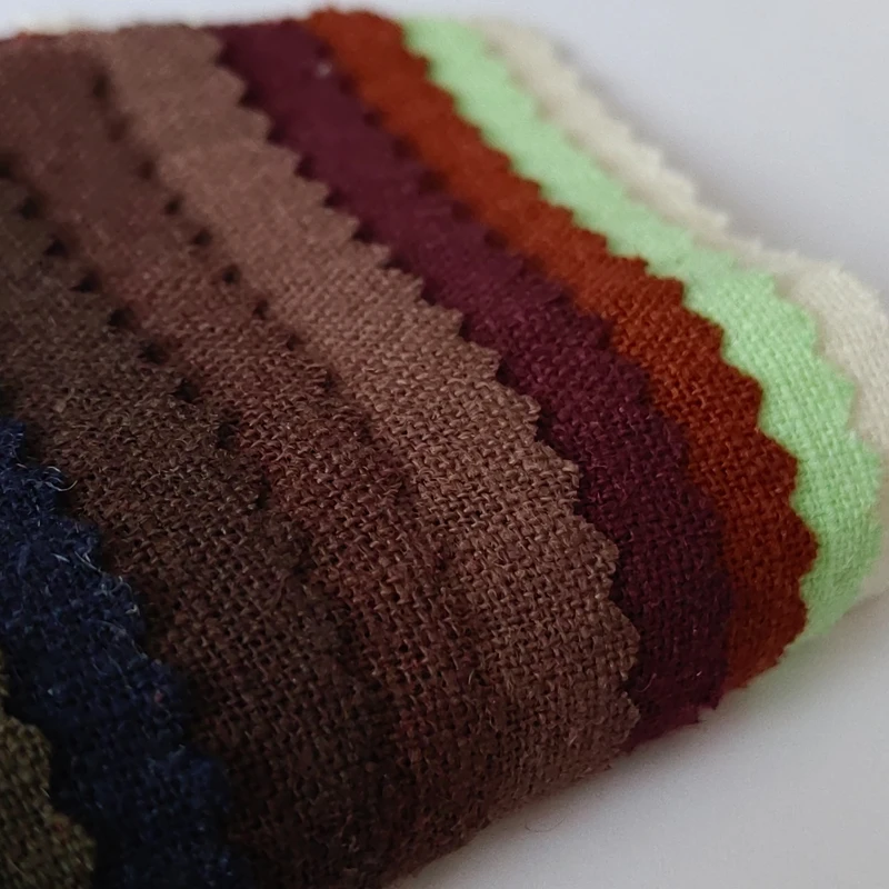 washed ramie cotton mixed fabric nettle cotton crepe bamboo knot pattern fabric 2E88S