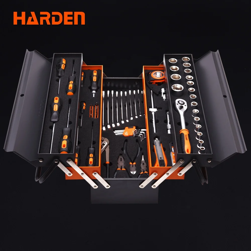 Harden Professional Chrome Vanadium Herramienta 77 Piece Household Germany Auto Hand Socket Tool Set Screwdriver