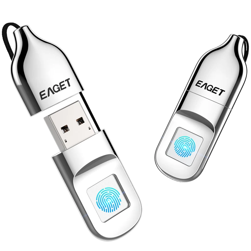 
 EAGET 64 Гб Флешка для шифрования отпечатков пальцев USB флеш-накопитель для ноутбука ПК usb флэш-накопитель  