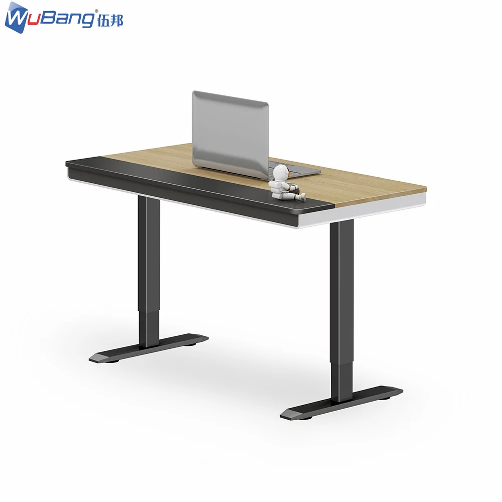 Multi Functional Scratch Proof Control Room Furniture Push Button Type Lifting Electric Stand Up Adjustable Desk For Office Home