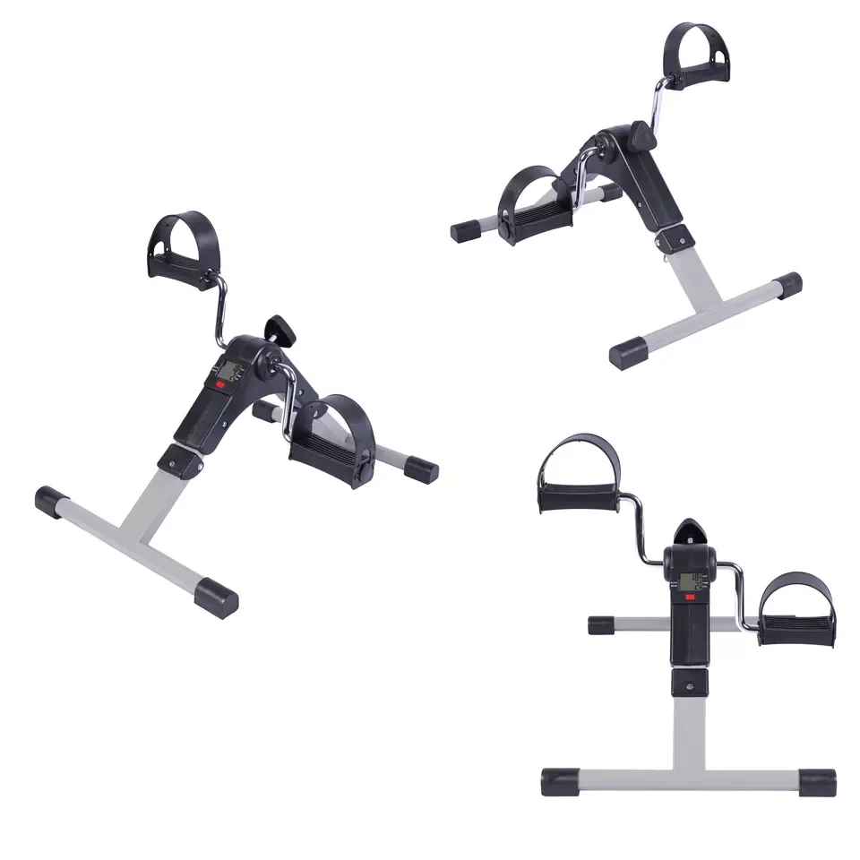 Medical Under Desk Bike Pedal Exerciser with Electronic Display for Legs and Arms mini exercise bike