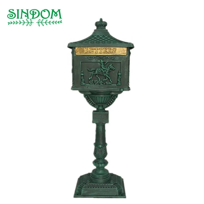 Hot Selling Garden Aluminum Standing Post Mail Box for Houses