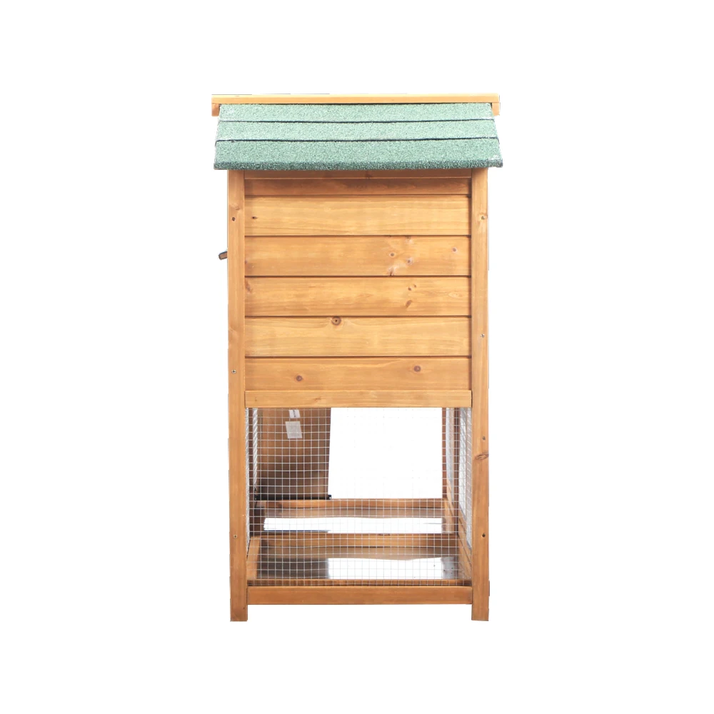 Large space double tier story wooden bunny rabbit hutch guinea pig house cage with ramp and run