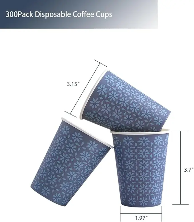 8 oz disposable paper cups, hot/cold drink paper drinking cups, paper coffee cups