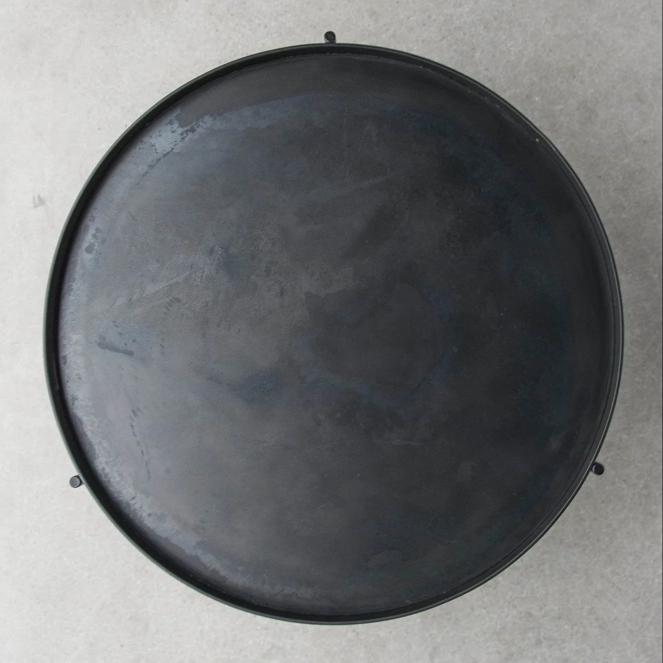 Vintage Black Circle End Side Corner Table Base Round Metal Coffee Table