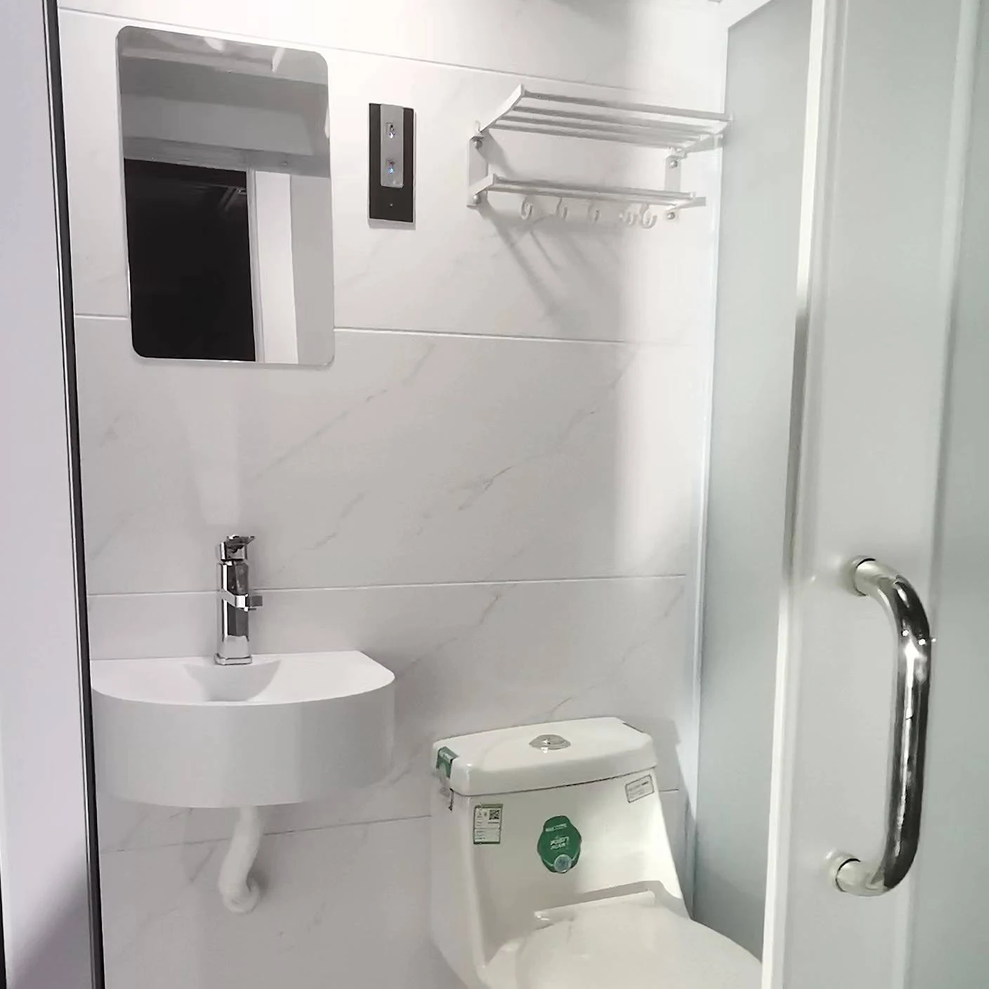 KMRY Cheap Factory Direct 5mm Matt Glass dry and wet separation shower cabins walk in shower enclosures prefab bathroom unit