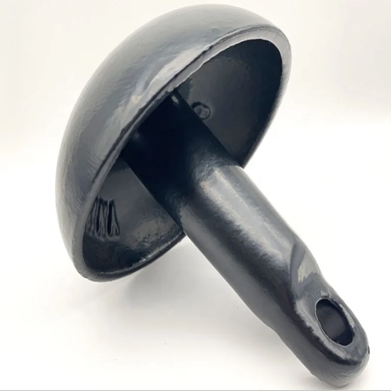 Qingdao allshine Cast Iron Mushroom Anchor, 8-Pounds, Aluminum-Plated Silver Finish,Black