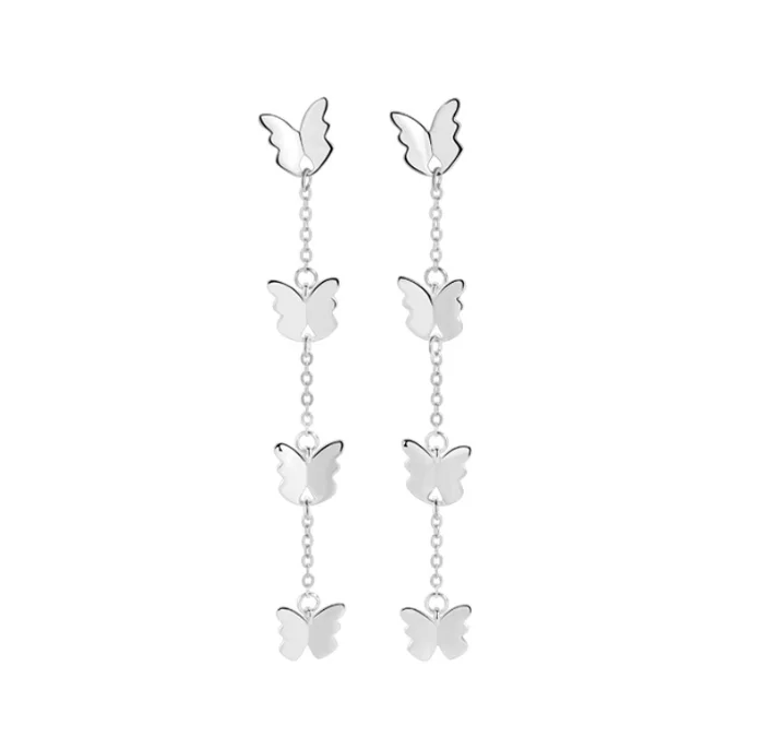 Geometric five-pointed star butterfly fringe Earrings Love pendant Fashion commuter stud girl