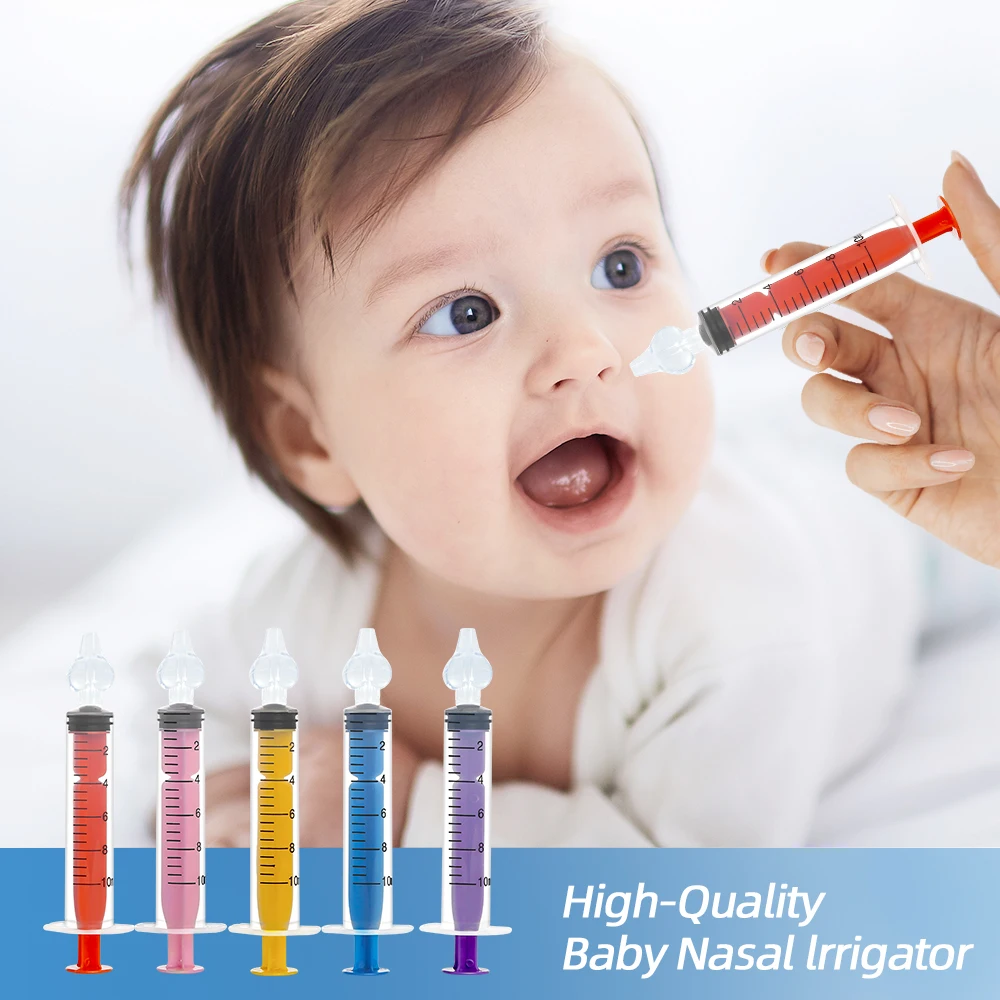 Custom Brand CEertification Nasal Syringe 10 ml Infant Nasal Irrigation Baby Rhinitis Nasal Washer Nose Aspirator