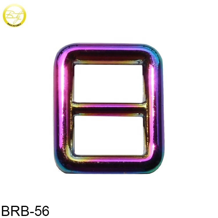 Zinc alloy women rectangular metal square ring loop buckle for bags