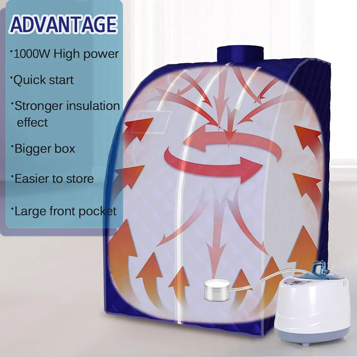 Portable Saunas for Home Sauna Portable Personal Steam Sauna Spa Watt Steam Generator Foldable Chair Spa for Relaxation Foldable