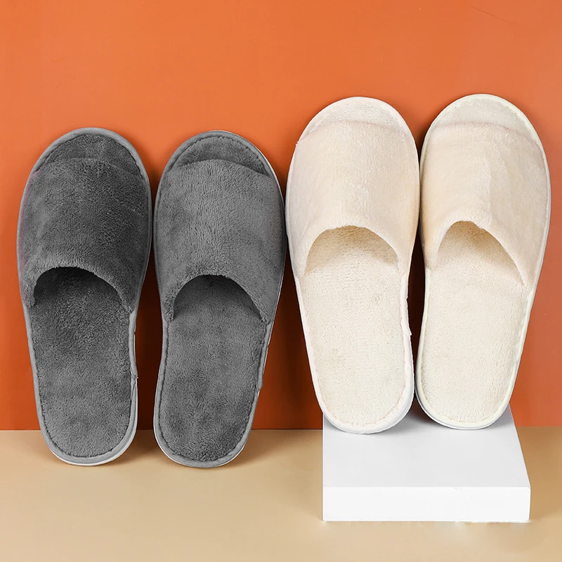 Men and women couple custom logo personalized washable disposable customer service star spa luxury hotel slippers