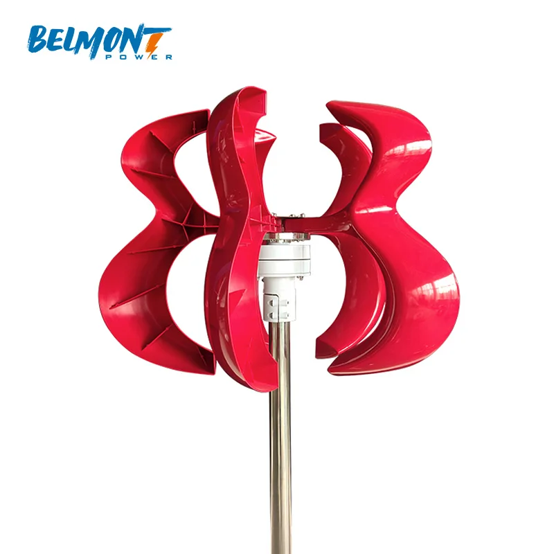 1kw 12v 24v wind power magnet vertical axis AC output generator wind turbine