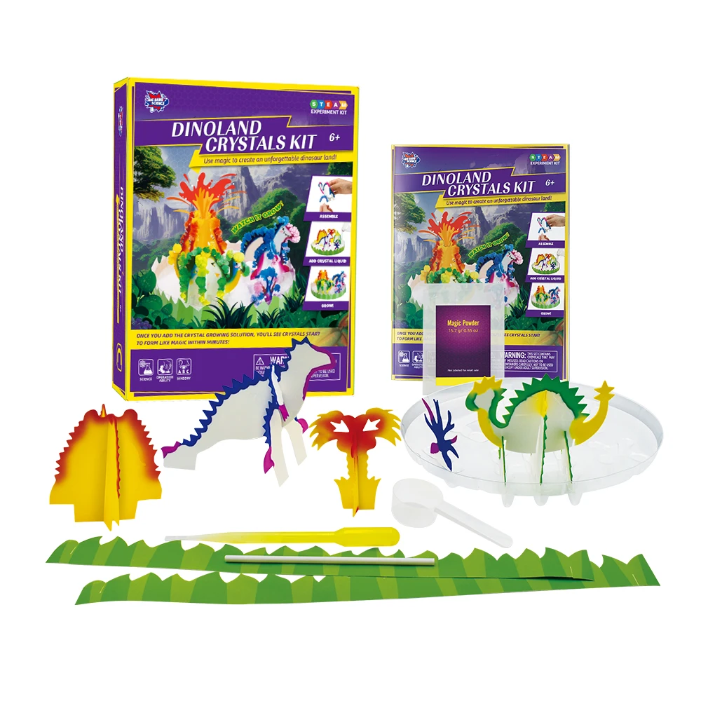 Dinoland Crystal Growing tree kit Craft Kit Chemical Science Experiment DIY STEM Project Learning & Educational Kit for Kids