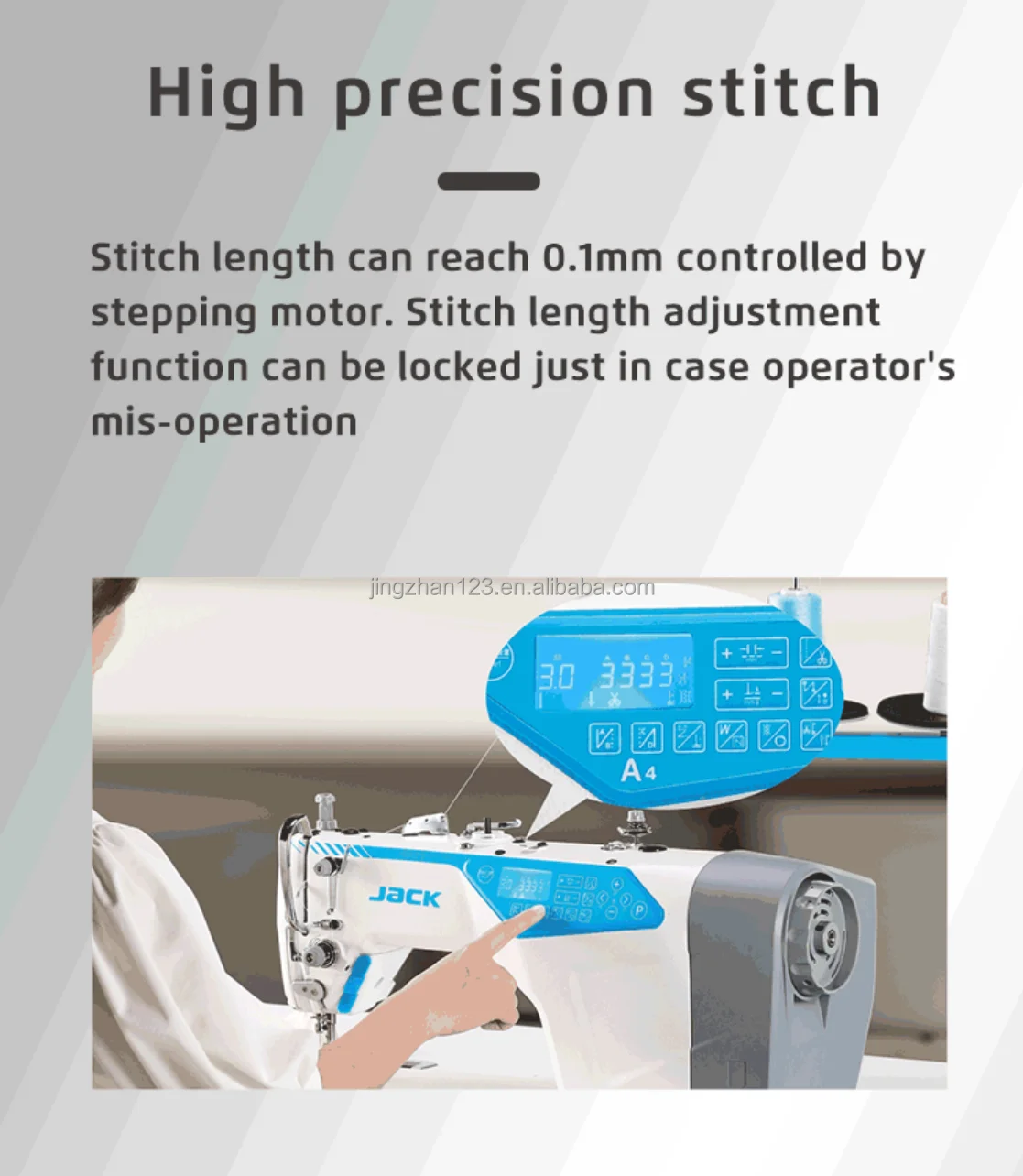 Jack A4B Single Needle Direct Drive Automatic Industrial Sewing Machine Computerized