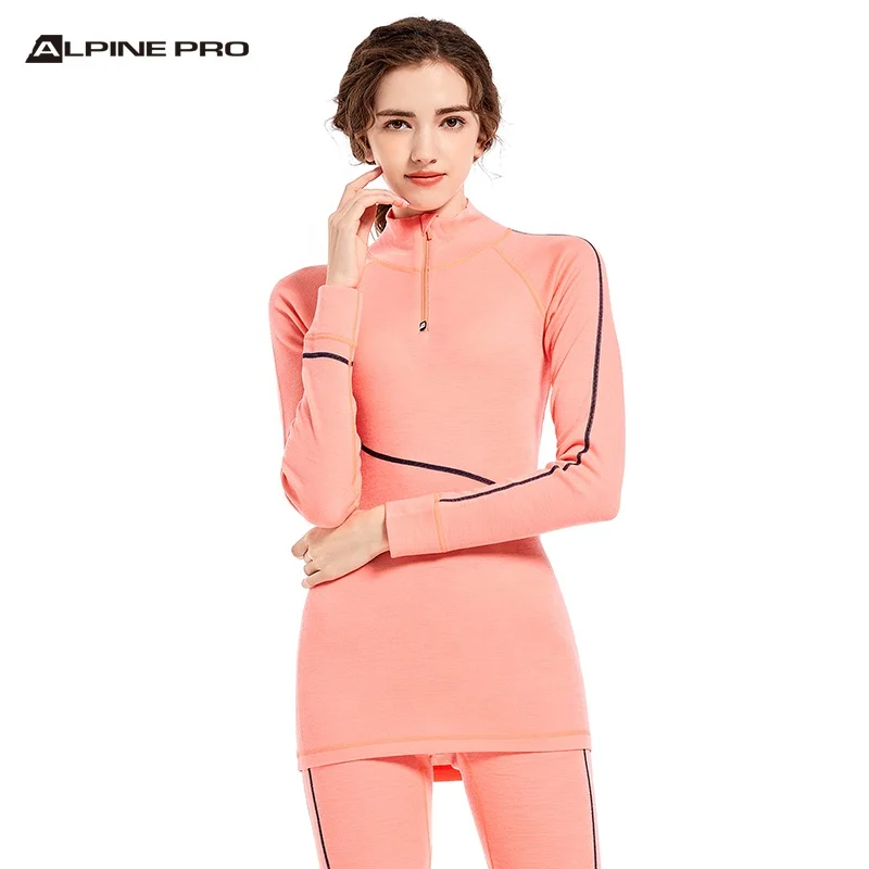 Alpine PRO дышащее быстросохнущее Женское лыжное нижнее белье Merino женское Бесшовное термобелье