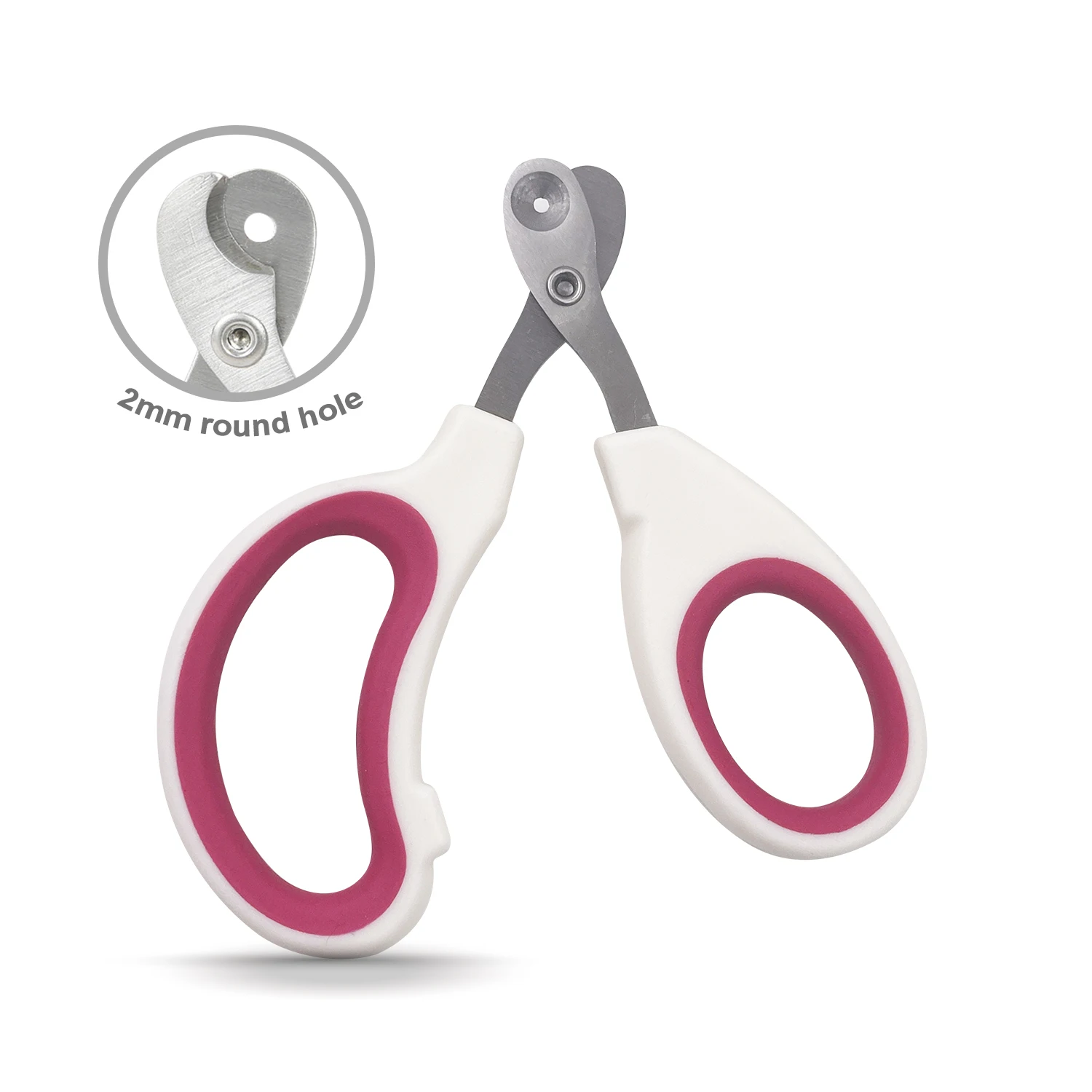 New 2mm Positioning Hole Pet Nail Clipper And Cutter For Cats Rabbits