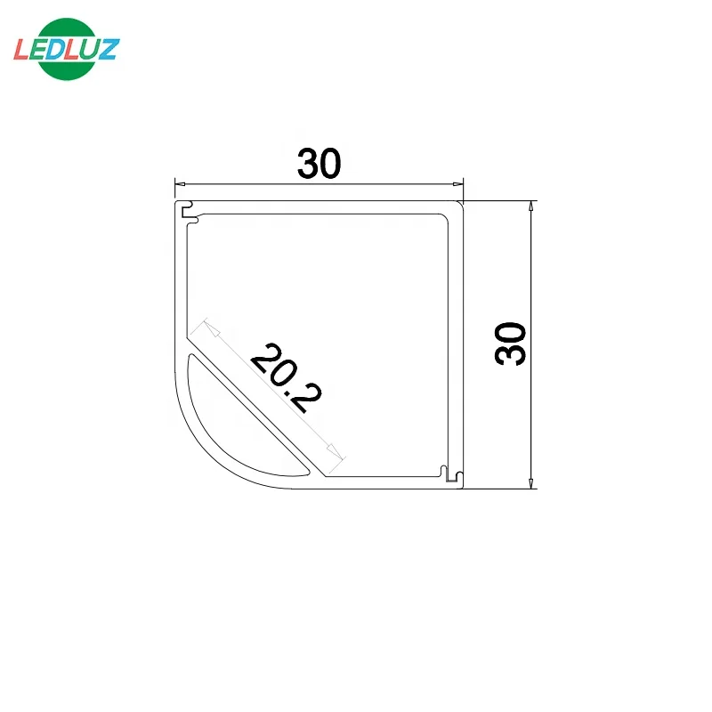 
big size Aluminum LED profile for corner 