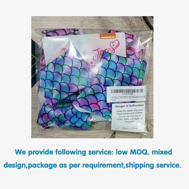 Лидер продаж на Amazon популярный модный зажим для волос с принтом фиолетовых рыбьих чешуек дизайн русалки 8 дюймов лента jojo siwa