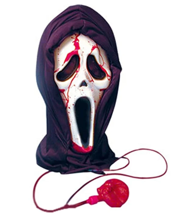 L137 Halloween Bleeding Mask Screaming Bloody Face Fancy Dress Party Scary Horror Ghost Blood Pump Action Movie Costume