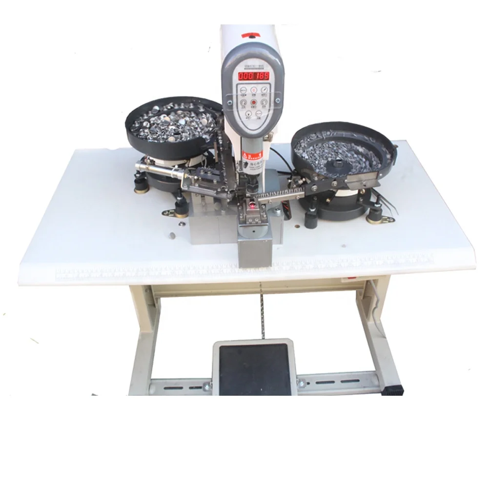 Automatic jeans cloth garment rivets,snap,prong, all kinds of button ring eyelet  attaching machine