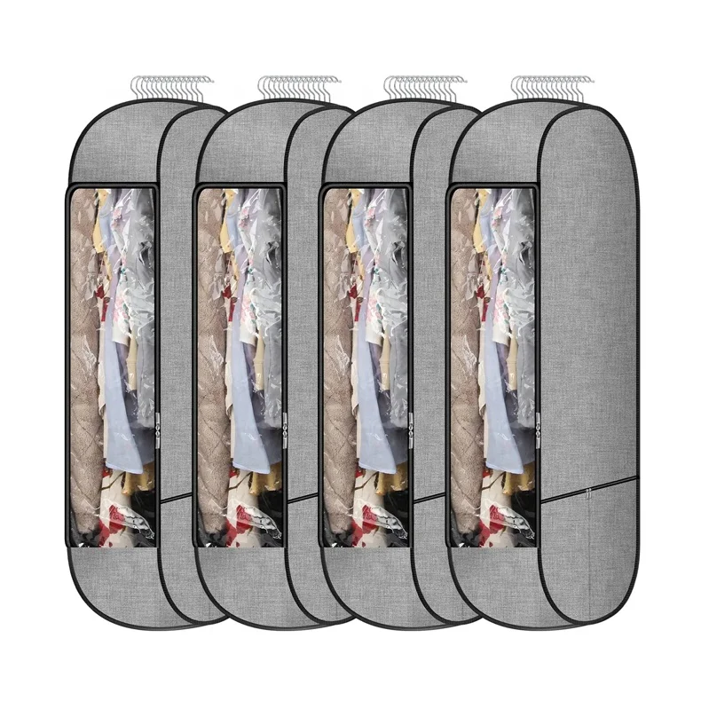 Mergeboon large breathable garment bag for closet storage garment cover with double zaipper
