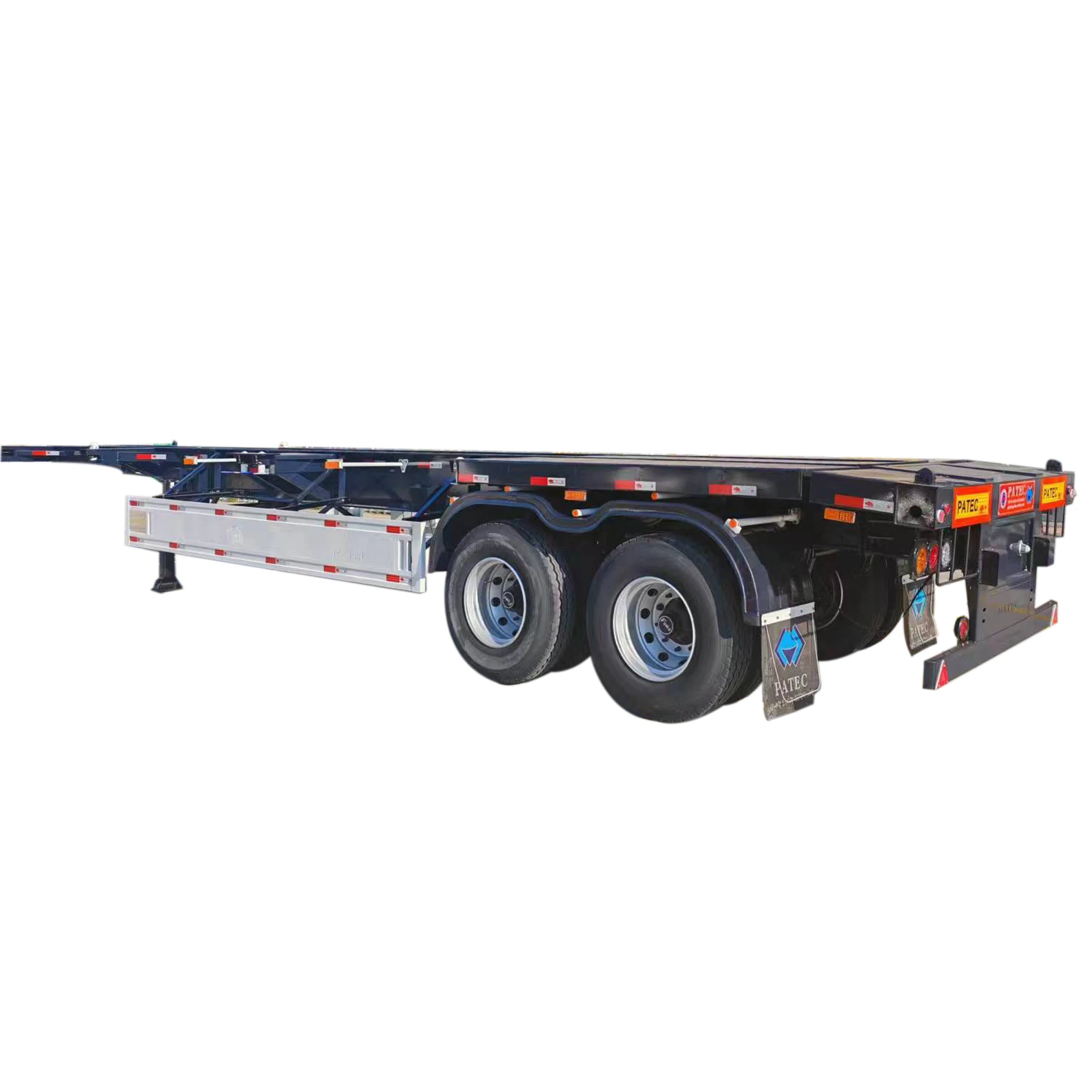 Best Quality 3 axle container trailer double axle  40t skeleton Semi trailer 40 feet 40t 50 ton container chassis trailer