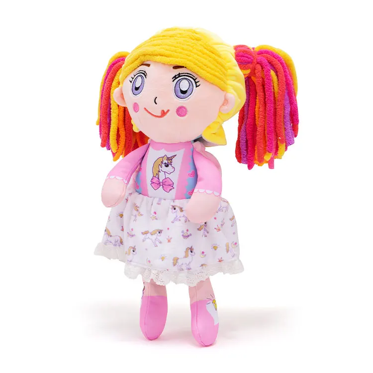 rabbit unicorn twin baby stuff plush dressed up toy doll baby girl stuffed doll