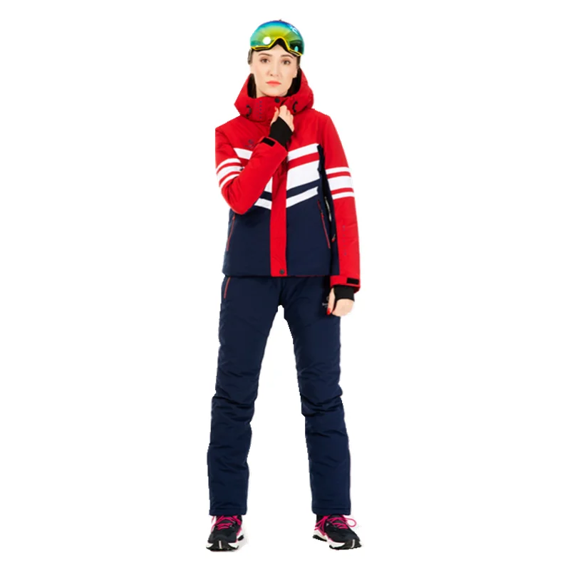 Professional Ski Suit Fashion Adult Woman Design Winter 2 Pieces Snowboard Ski Snow Suit Wear