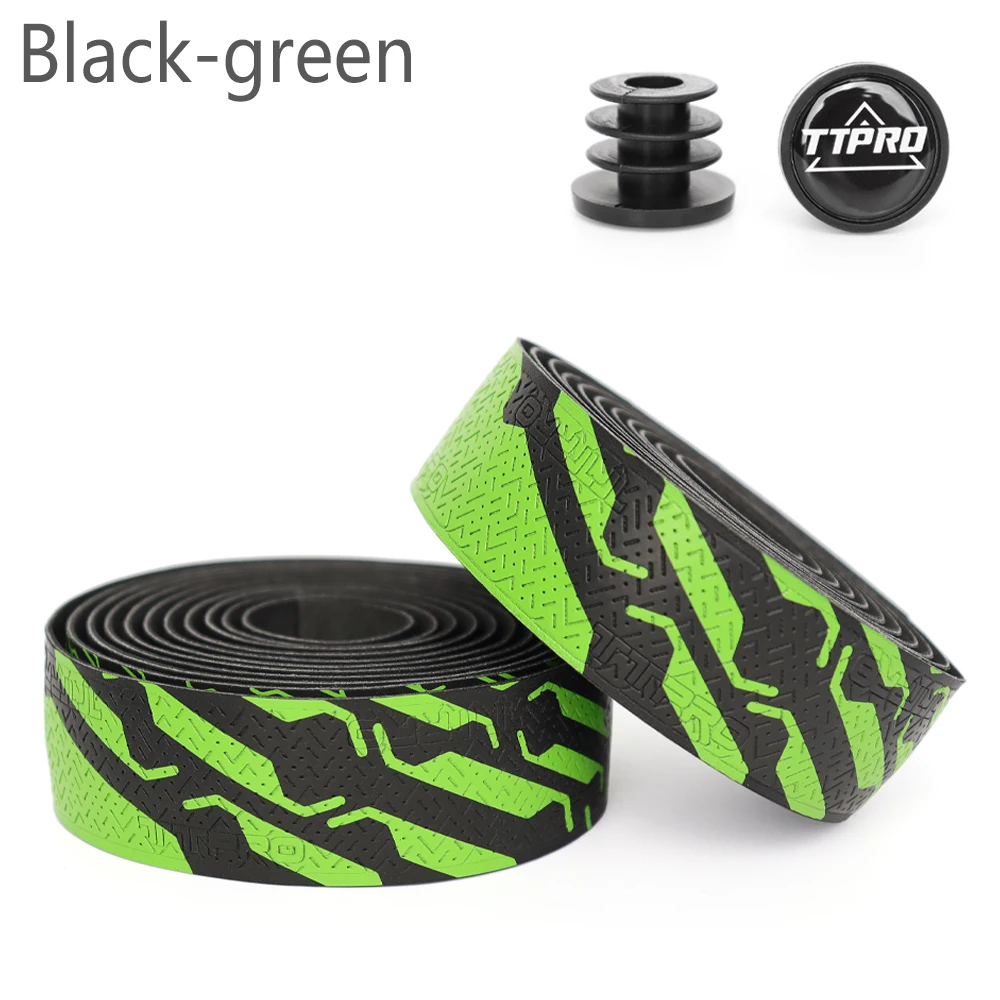 TTPRO Bicycle Handle Bar Tape EVA PU Strip Tape Soft Shock-absorbing with 2 Plugs Anti-slip Bicycle Handlebar Tape Road Bike