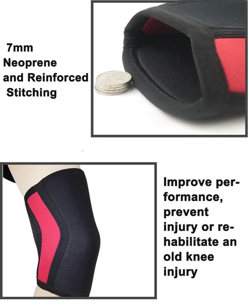 Professional Squat compression sleeve 7mm neoprene knee support weight lifting kneepads  powerlifting knee protectors