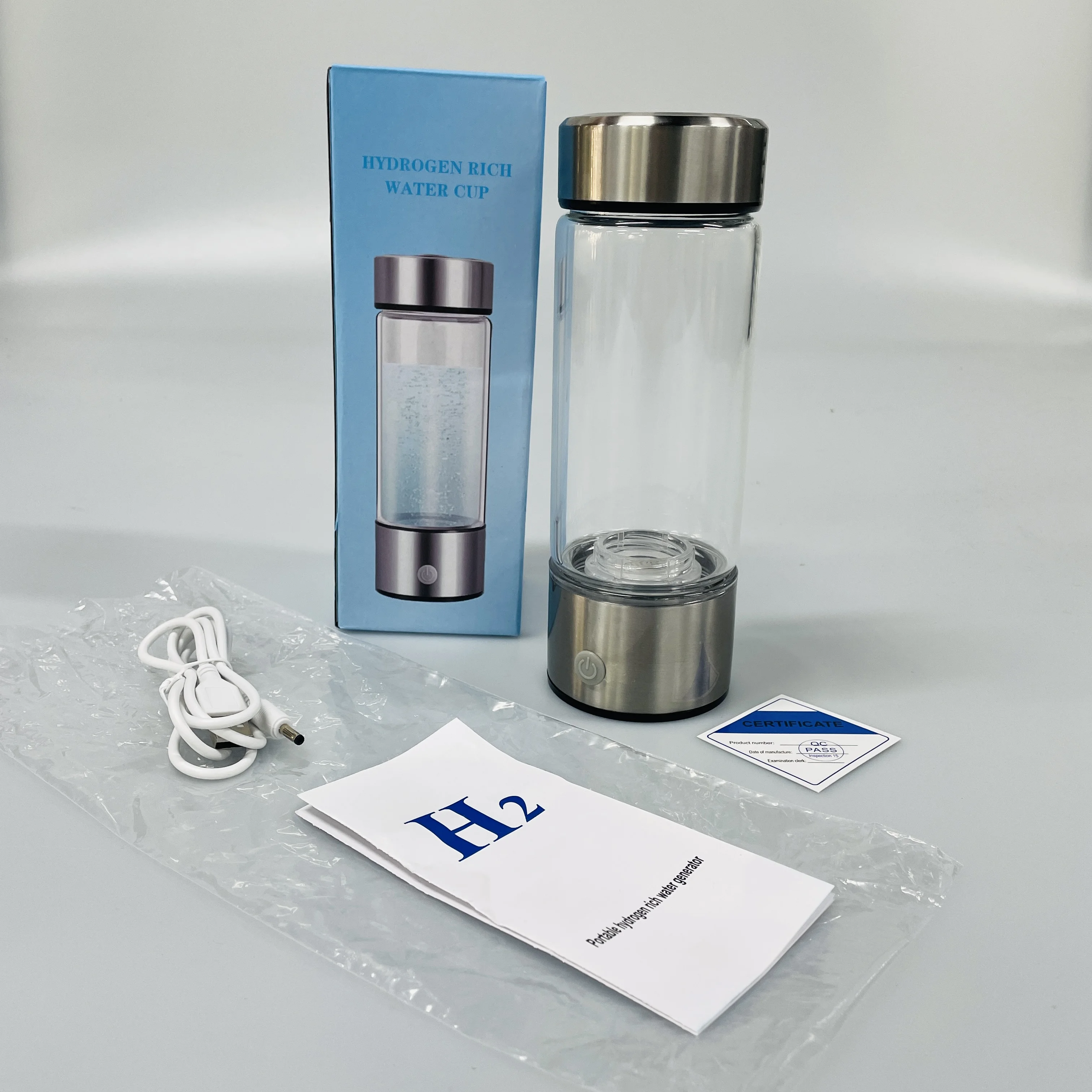 2 in 1 Electric water filter Hydrogen water Generator water bottle Ionizer Maker Hydrogen-Rich Antioxidants ORP Hydrogen bottle