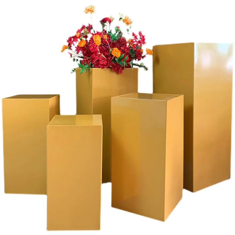 New Arrivals Wrought Iron Square Column Dessert Table Wedding Decoration Sign-in Area Decor Party Supplies