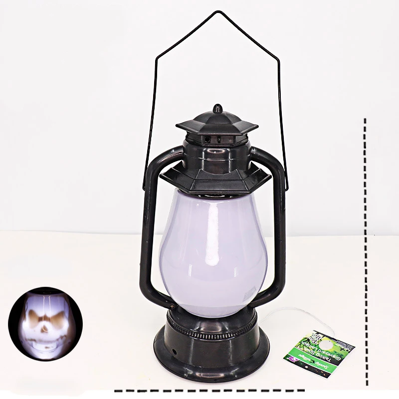 Elec voice control led light up horror skull lantern Halloween decorations animatronics Halloween table decorations