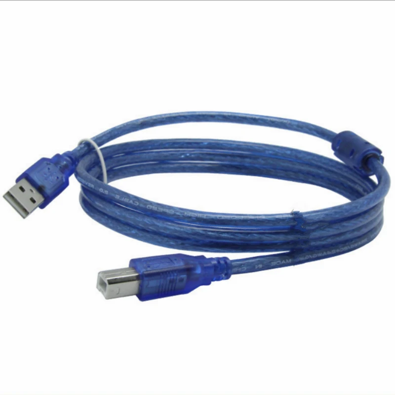 480Mbps USB 2.0 Type A Male to B Male ( AM to BM ) Adapter Converter Short Data Cable Cord for Printer Blue Computer accessories