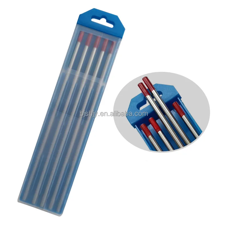 Manufacturer Argon Arc Tig Welding Tungsten Electrode 6.35mm rare Earth Wt20 Red Tip Price