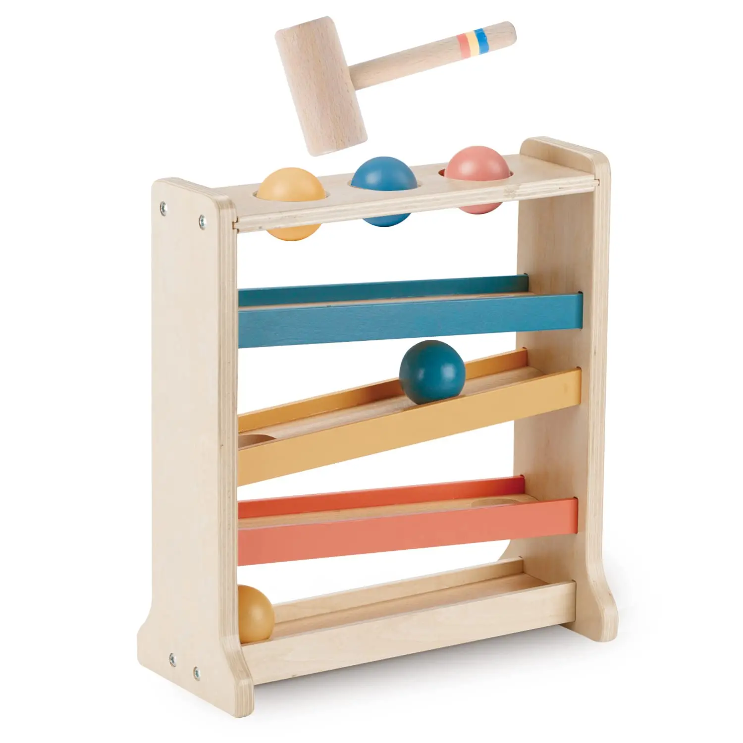 Early Childhood Montessori ball trackers develop hand-eye coordination for safe wooden toys