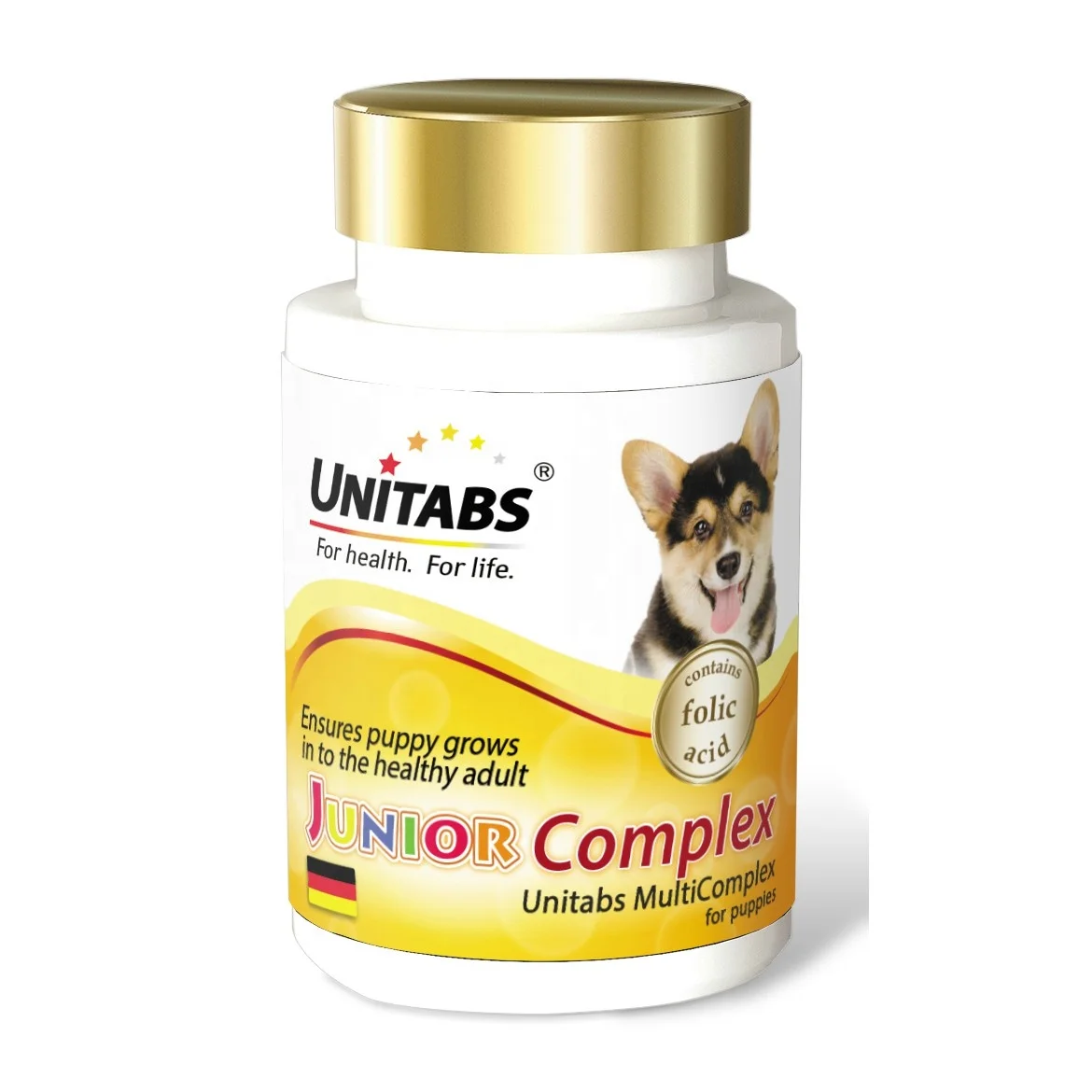 Unitabs juniorcomplex c B9 для щенков бутылки минеральной витамины и добавки планшета мултивитамин баланс диета