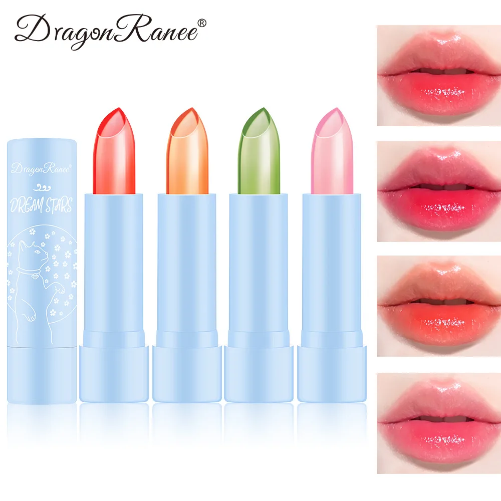 DRCG001A transparent temperature color changing lipstick waterproof long lasting moisturizing organic color changing lip balm
