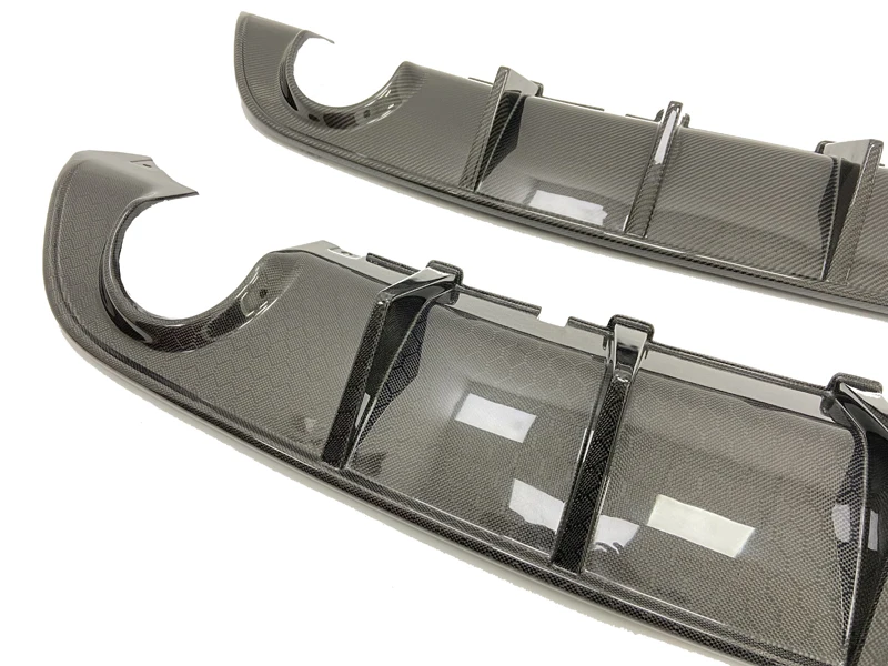 Hellcat Style Carbon Fiber Rear Bumper Diffuser Lip Spoiler For 2015-21 Dodge Charger SRT