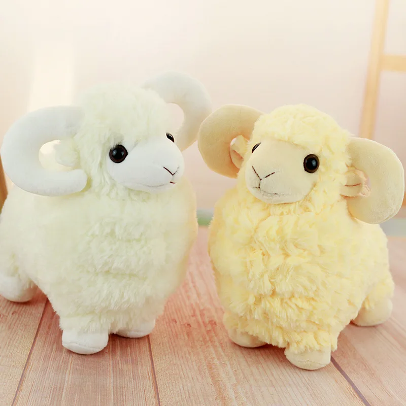 Wholesale custom 25cm lamb plush toy Stuffed animal goat sheep wedding mascot gift