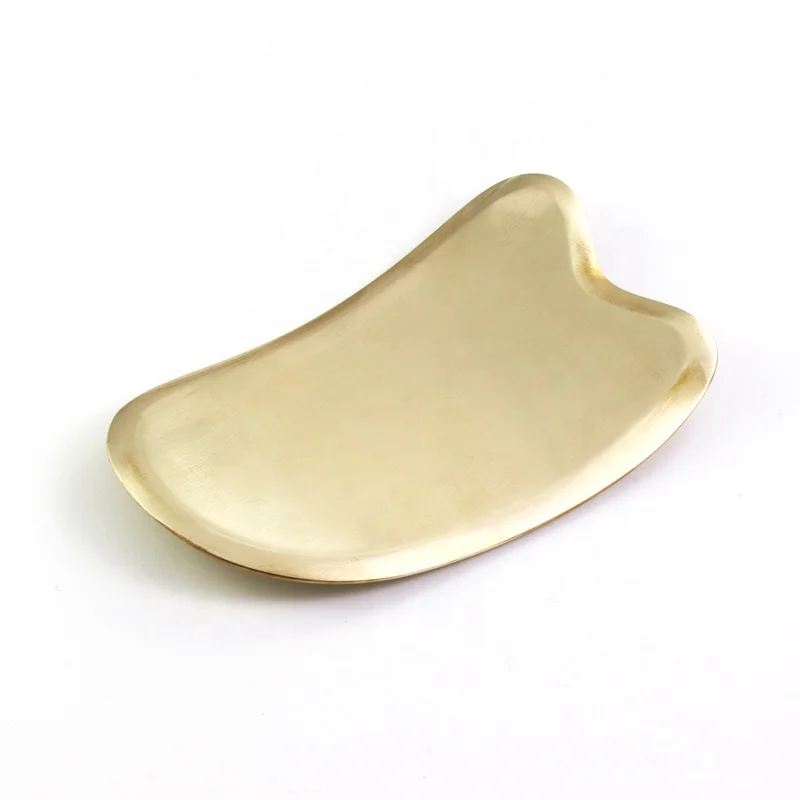 Золотой латунный Скребок Для Массажа Гуаша инструмент для соскабливания и массажа доска металлическая медь Gua Sha