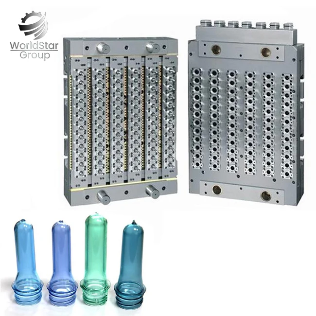 supplier custom 32 cavity hot runner plastic injection aluminium bottle pet preform mold