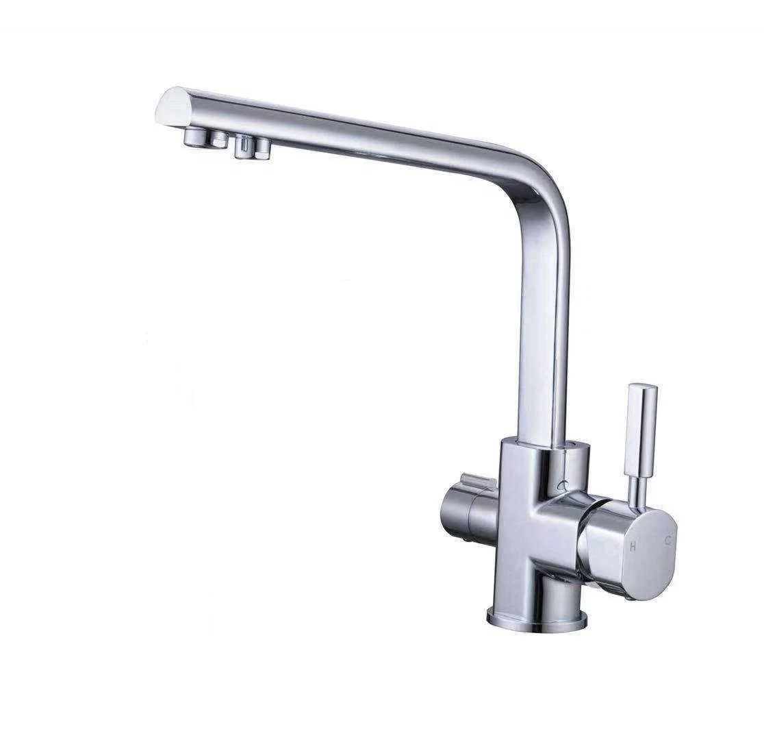 chrome plated 3 in 1 ro kitchen sink mixer tap SW-7612