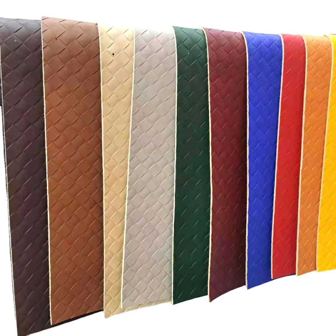 Factory New Design PVC Synthetic Leather Embossed Car PVC waterproof leather fabric for car mat cover