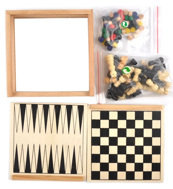 GIBBON обучающая игра шахматы китайские шашки tac toe ludo mill доска для игры в нарды набор деревянных настольных игр 5 1