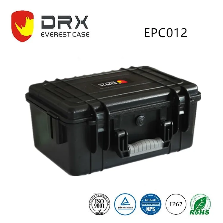 High Security Waterproof Storage Instrument Tool Plastic Case With Foam